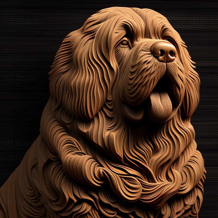 3D model Tibetan Mastiff dog (STL)